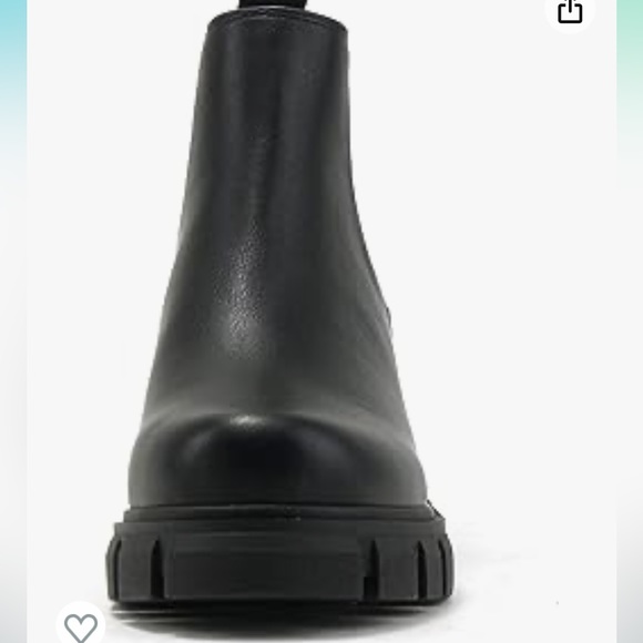 Lug Sole Mid Heel Chelsea Fashion Ankle Bootie w/Double Elastic Gore. 10 wide - Picture 4 of 5